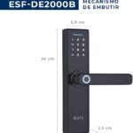 Fechadura Digital de Embutir com Biometria Elsys ESF-DE2000B - Miniatura 4