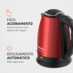 Chaleira Elétrica Pratic Mondial 1,7L Vermelho/Inox - Miniatura 2