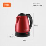 Chaleira Elétrica Pratic Mondial 1,7L Vermelho/Inox - Miniatura 7