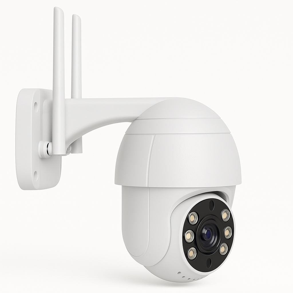 Câmera De Segurança Interna Externa Wi-Fi Smart Ip Prova D'água Com Infravermelho HD App Yoosee Cor Branco Fergusom