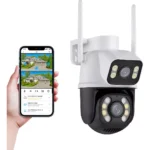 Câmera Segurança Dome 360 Prova D'agua Lente Dupla Cor Branco/preto - Miniatura 8
