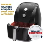 Air Fryer Britânia 5,5l Antiaderente Redstone 1500w Bfr50 Cor Preto 110V - Miniatura 6