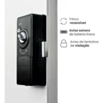 Fechadura Digital Eletronica Senha Sobrepor Papaiz Sl140 - Miniatura 5