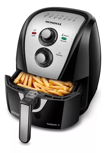 Fritadeira Sem Óleo Air Fryer 4l Afn-40-bi Mondial Preto/Inox 1500w