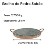 Jogo de Panelas de Pedra Sabão Duráveis e Saudáveis 6 peças - Miniatura 5