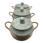 Jogo de Panelas Pedra Sabão Bojuda com tampa de pedra - Miniatura 8