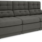 Sofá 3 Lugares Assento Retrátil e Reclinável Jobim-legacy Sofas - Cinza - Miniatura 1