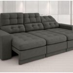 Sofá 3 Lugares Assento Retrátil e Reclinável Jobim-legacy Sofas - Cinza - Miniatura 11