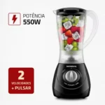 Liquidificador Easy Power Mondial Preto 550W L-550-B - Miniatura 6