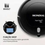 Aspirador De Pó Robô Fast Clean Rb-03 Mondial 127/220V Cor Preto - Miniatura 7