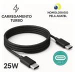 Carregador Super Rápido 25w Para Samsung Galaxy S25 S24 S23 S22 S21 S20 Fe Plus Ultra - Super Fast Cabo Blindado Tipo Usb C - Miniatura 5