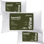 Kit com 3 Travesseiros Hipoalérgicos de Bambu 50x70cm - Miniatura 1