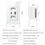 Tomada Inteligente WiFi com Porta USB Tipo C Tomada de Parede Smart Home - Miniatura 3