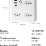 Extensão Inteligente Wifi Tuya 3 Tomadas 2usb 1type-c Coibeu - Miniatura 3