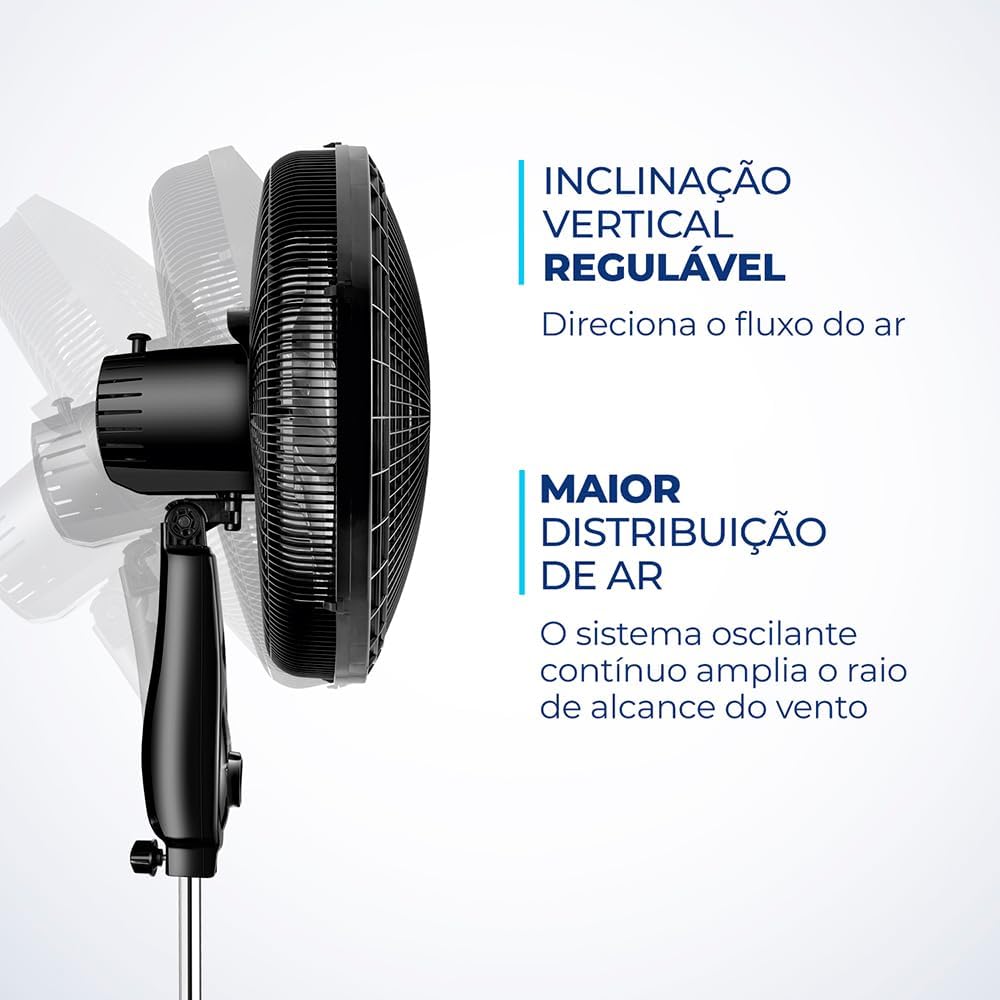 Ventilador Coluna Mondial, 40cm, 6 pás, Super Power BIVOLT - Miniatura 4