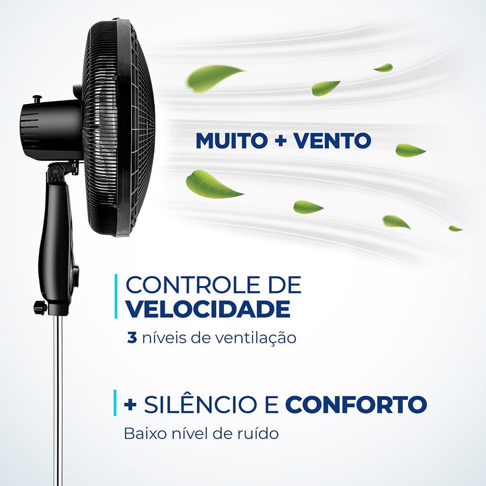 Ventilador Coluna Mondial, 40cm, 6 pás, Super Power BIVOLT - Miniatura 6