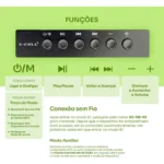 Caixa De Som Sound Bar Home Theater Bluetooth Para Tv Cinema 80w Cor Preto - Miniatura 5