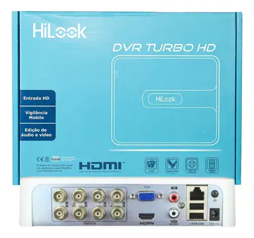 Gravador de Vídeo DVR 8 Canais Hikvision DVR-108G-K1 Gravação 5MP H.265 Pro+ Multi-HD 1080p Monitoramento Remoto - Miniatura 5