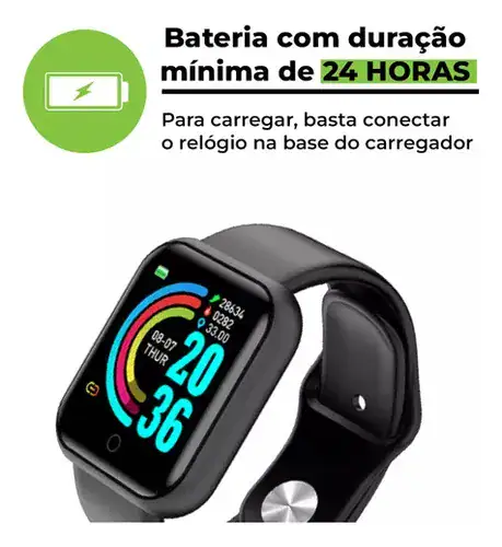 Relógio Smartwatch D20 Digital Inteligente - Miniatura 2