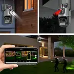 Kit 3x Câmera de Segurança Inteligente P11 Wi-Fi 4K | Dupla Lente PTZ + Fixa | Giro 360° | Visão Noturna Colorida | Áudio Bidirecional | Detecção Humana & Luz Alerta – Compatible com Alexa e Google Home - Miniatura 6