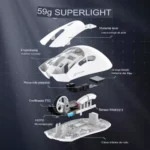 Mouse Branco Sem Fio Gamer Attack Shark R1 Paw3311 - Miniatura 5