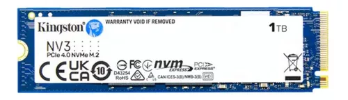 Ssd M.2 2280 Nvme Kingston 1tb Nv3 Snv3s/1000g Pci-e Gen 4.0 Formato M.2