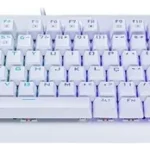 Teclado gamer Redragon Dark Avenger K568 QWERTY português Brasil cor lunar white com luz RGB - Miniatura 8
