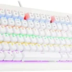 Teclado gamer Redragon Dark Avenger K568 QWERTY português Brasil cor lunar white com luz RGB - Miniatura 3