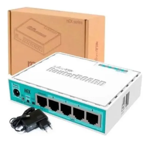 Roteador MikroTik Hex RB750Gr3 Branco Firewall Sistema RouterOS