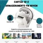 Nvr 8 Câmeras A8 Wifi Sem Fio 300m Hd Segurança C/ Sd 128gb - Miniatura 3