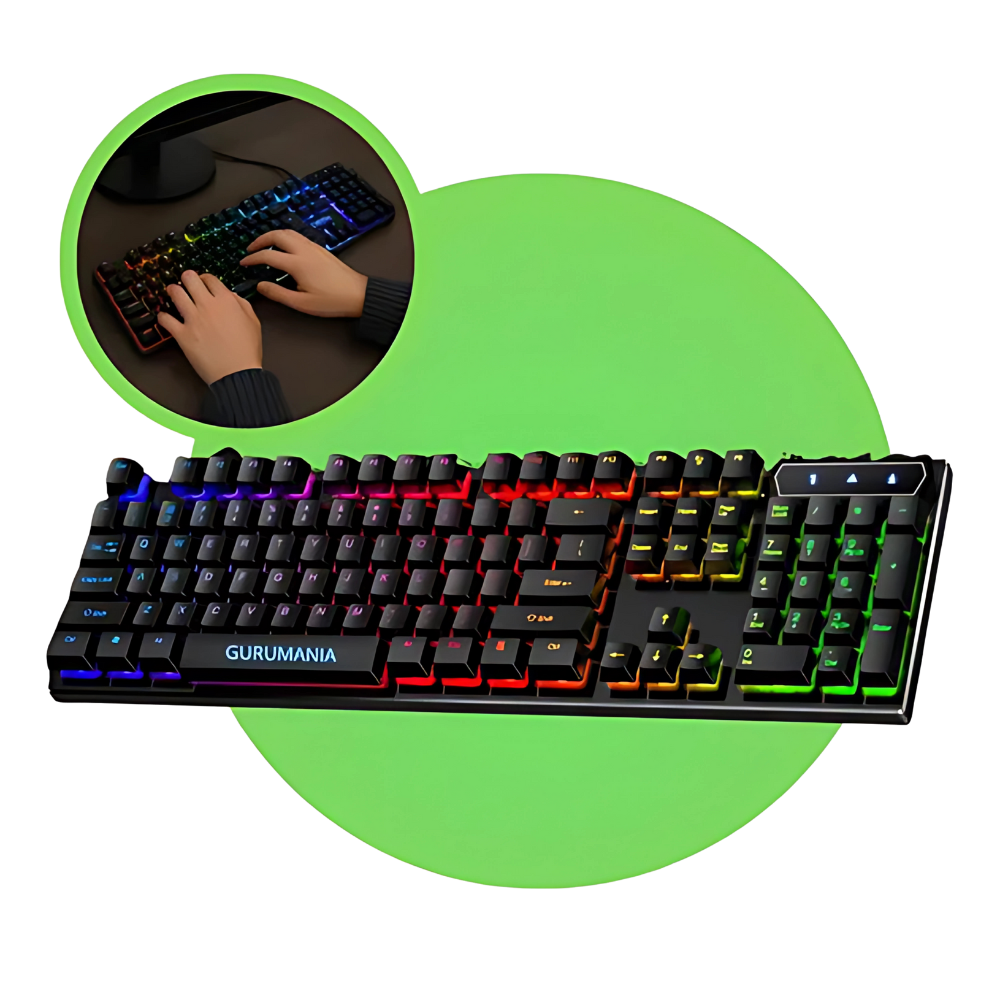 Teclado Gamer Semi Mecânico Rgb Led Iluminado Abnt2