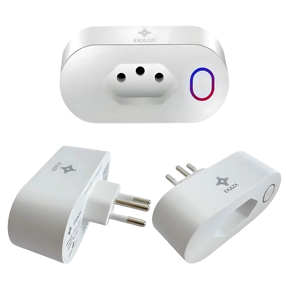 EKAZA, Tomada Inteligente 16A, WI-FI, Com medidor de consumo