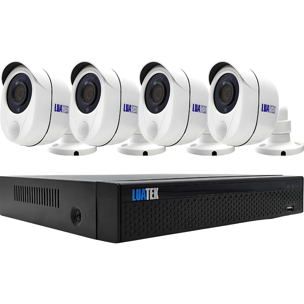 KIT NVR + 4 Câmeras Bullet IP Wi-Fi 1080p com Infravermelho Acesso Remoto