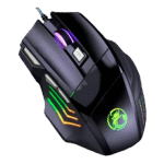 Mouse Gamer Para Jogo 3.200 Dpi Óptico Com Led Rgb Usb 7 Botões 4 Velocidades Dpi Ergométrico Casenn Preto - Miniatura 1