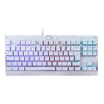 Teclado gamer Redragon Dark Avenger K568 QWERTY português Brasil cor lunar white com luz RGB - Miniatura 1