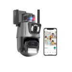 Kit 3x Câmera de Segurança Inteligente P11 Wi-Fi 4K | Dupla Lente PTZ + Fixa | Giro 360° | Visão Noturna Colorida | Áudio Bidirecional | Detecção Humana & Luz Alerta – Compatible com Alexa e Google Home - Miniatura 3