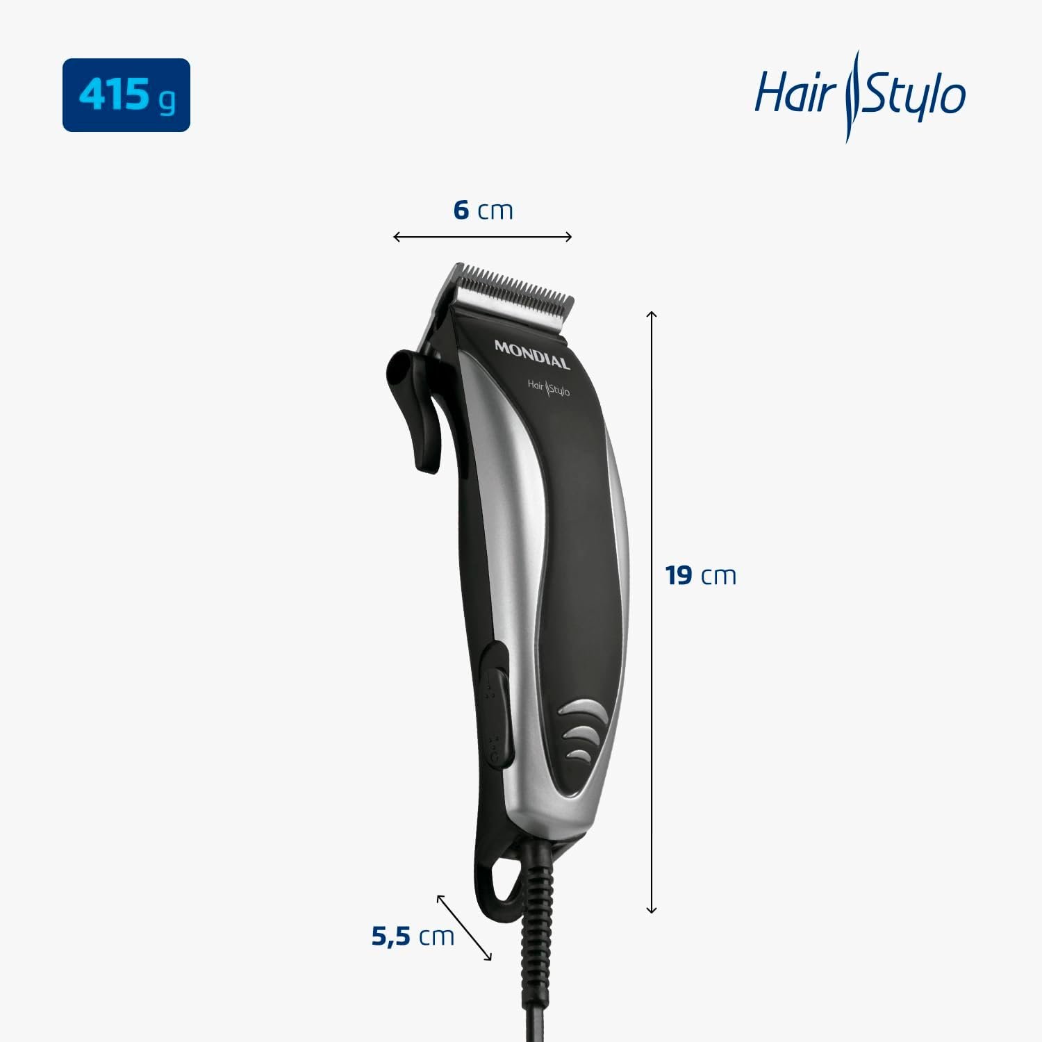 Cortador de Cabelos Mondial, Hair Stylo - Miniatura 3
