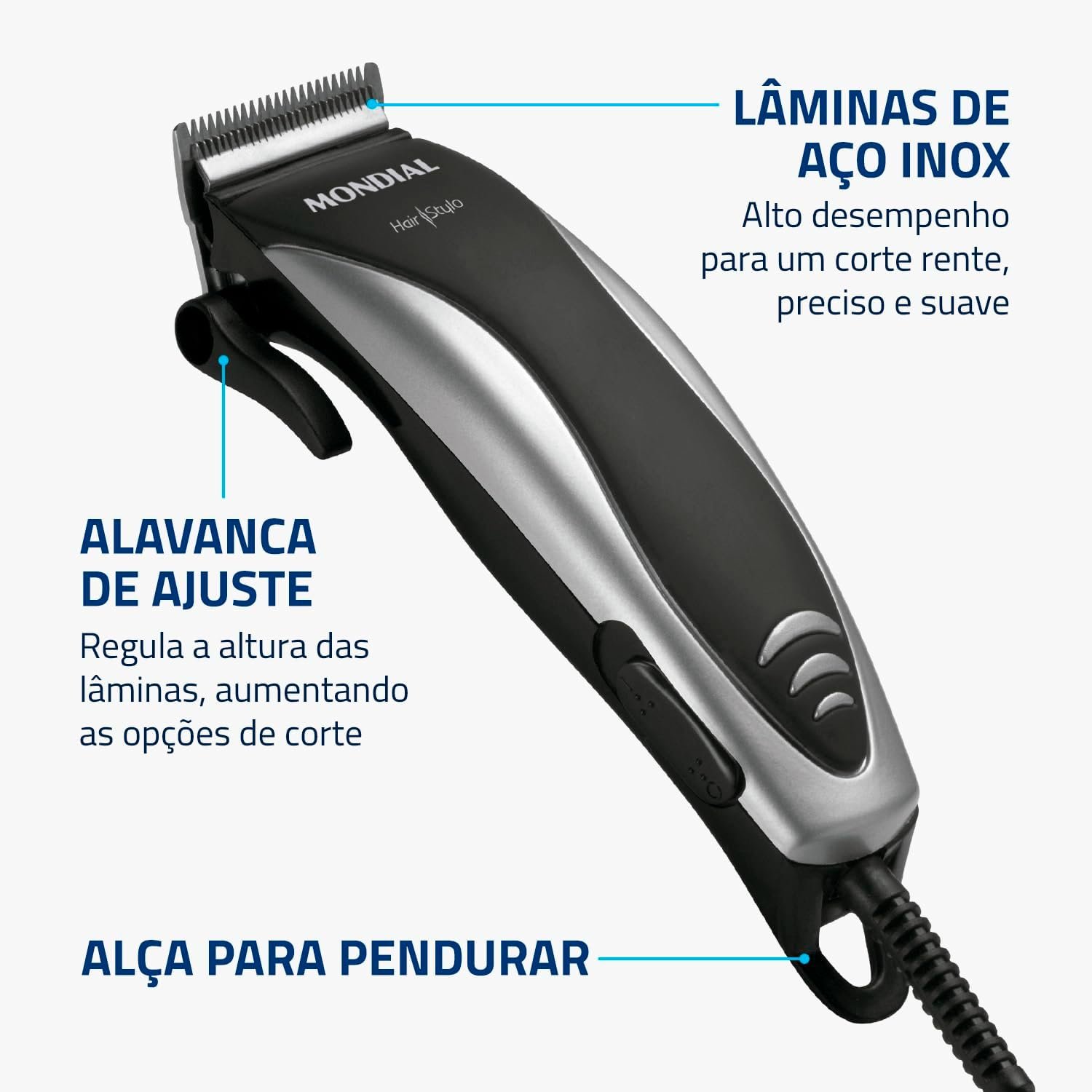 Cortador de Cabelos Mondial, Hair Stylo - Miniatura 5