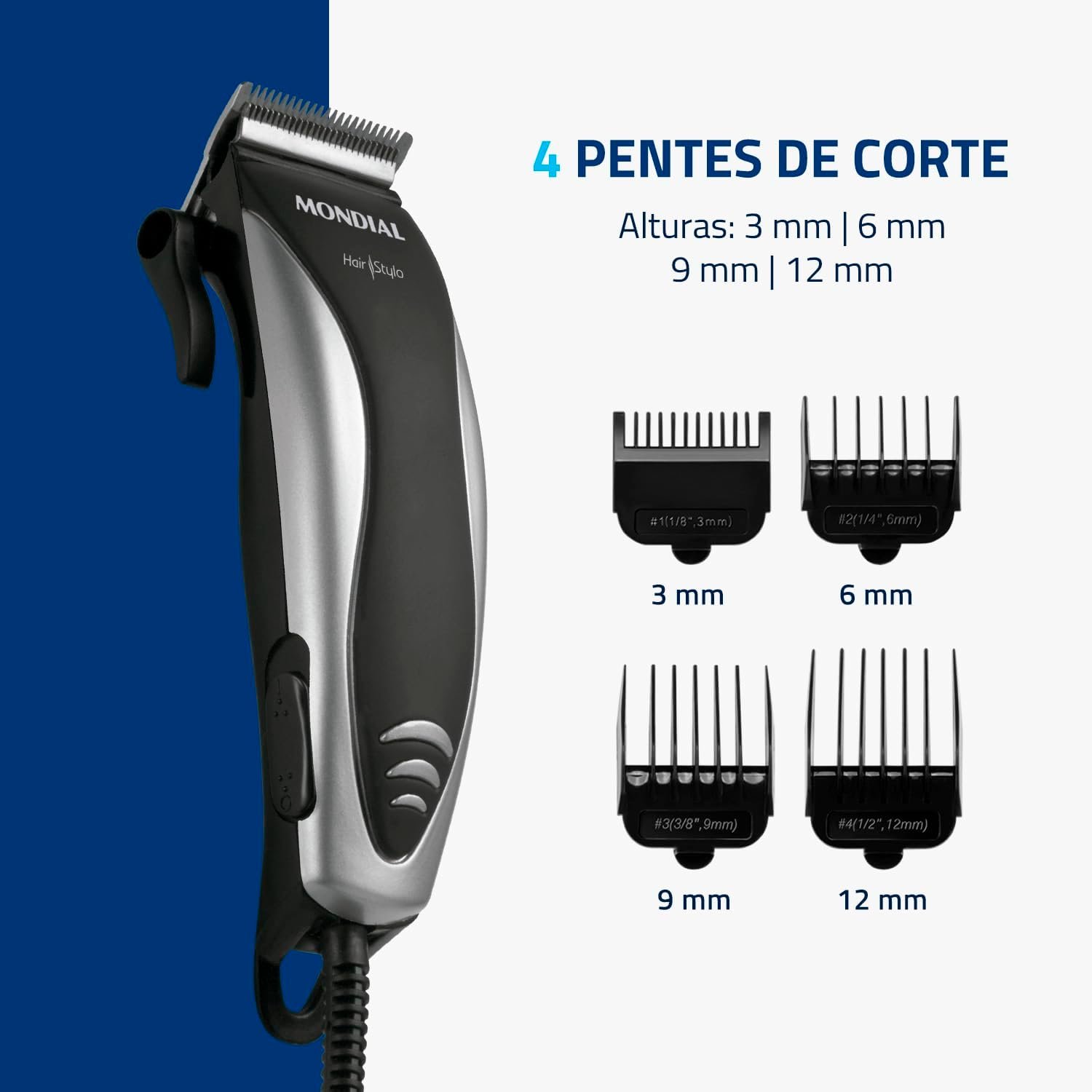 Cortador de Cabelos Mondial, Hair Stylo - Miniatura 6
