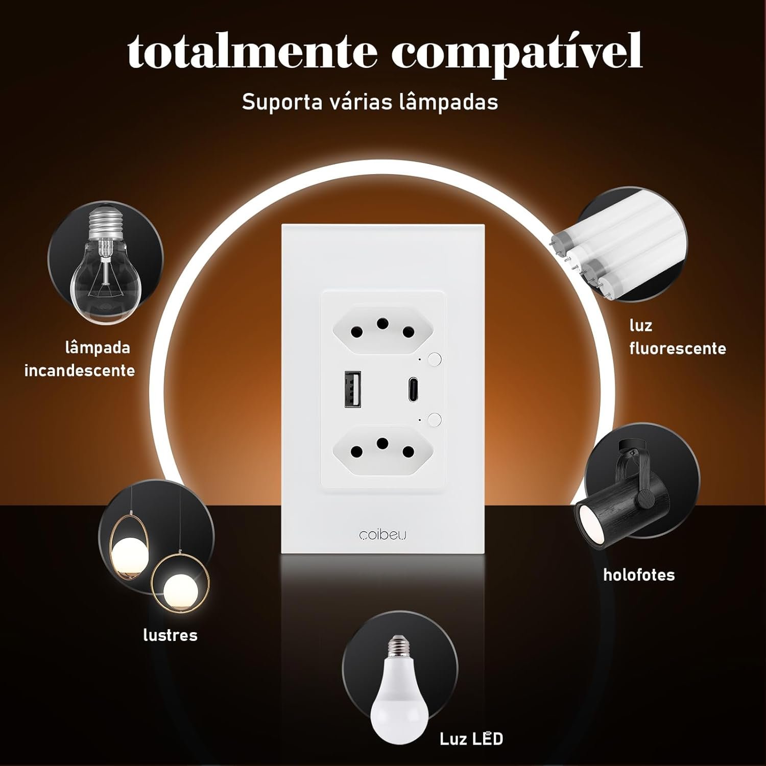 Interruptor Inteligente WiFi, Tomada Inteligente WiFi, Controle Remoto de Eletrodomésticos Por Telefones Celulares Coibeu - Miniatura 4