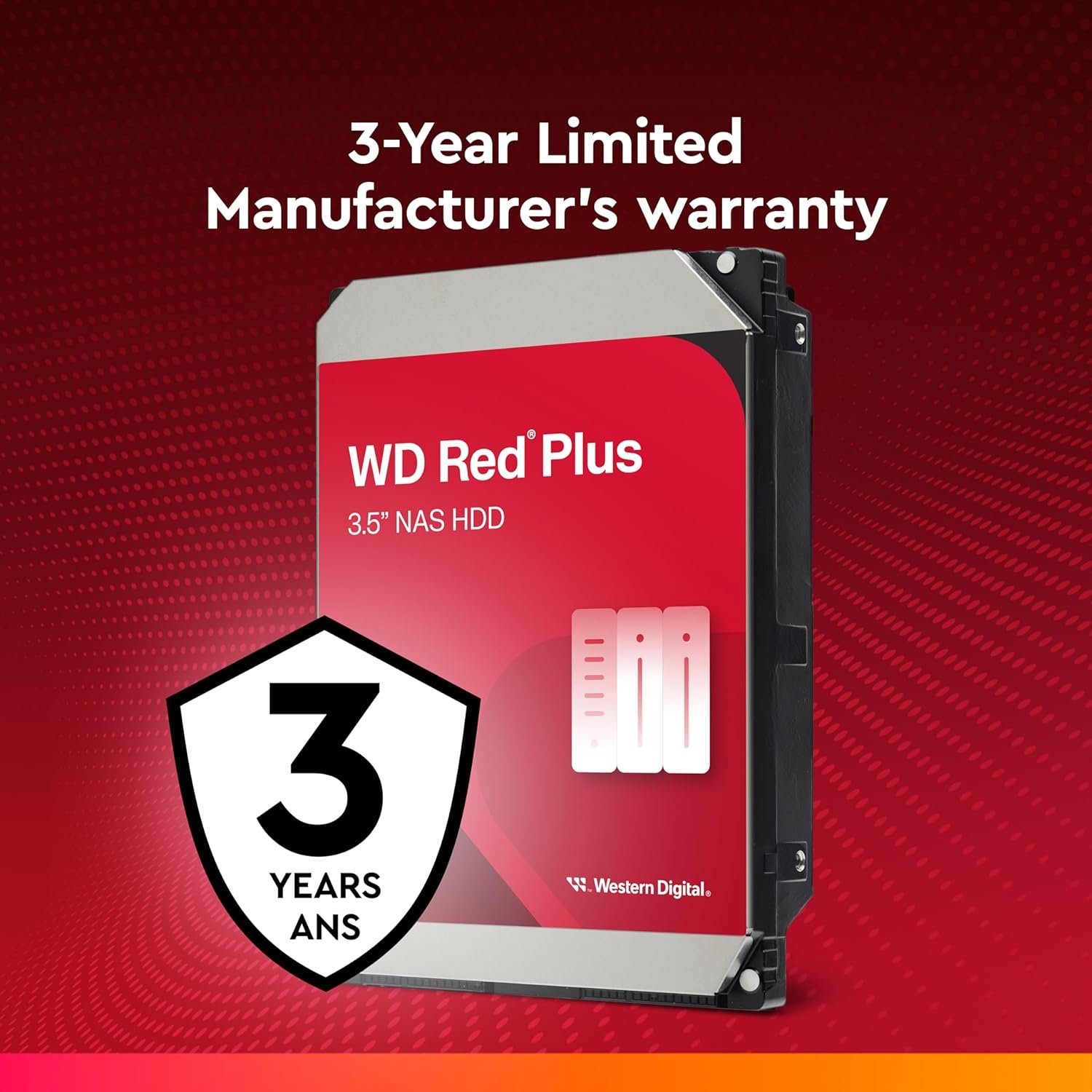HDD WD RED PLUS 4 TB NAS PARA SERVIDOR 24X7 - WD40EFPX - Miniatura 4
