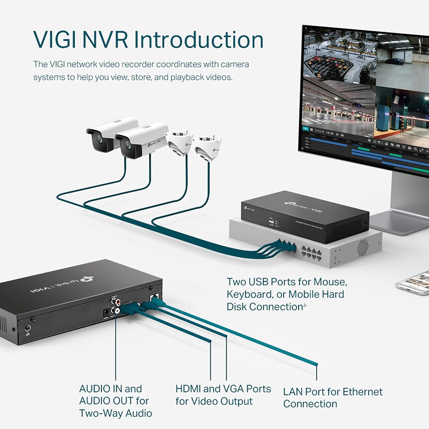 TP-Link GRAVADOR DE VIDEO DIGITAL PARA SEGURANÇA 8 CANAIS VIGI NVR1008H - Miniatura 5