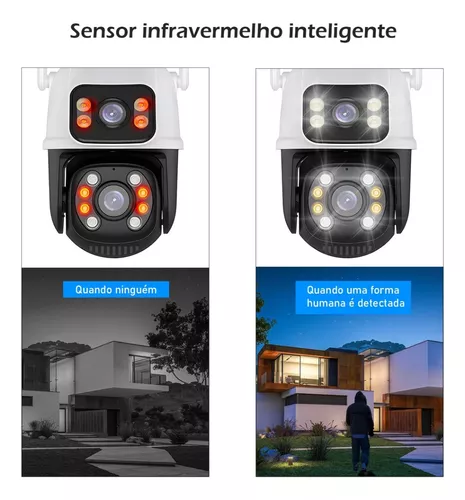 ( Leve 3 Pague 2 ) Câmera Segurança Dome 360 Prova D'agua Lente Dupla 3 unidades - Miniatura 3