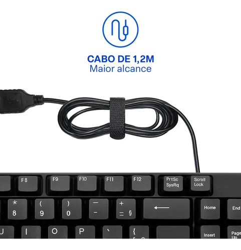 Teclado Basico Slim Preto Usb Multilaser Tc193 - Miniatura 5