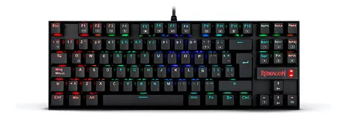 Teclado gamer Redragon Kumara QWERTY Outemu Black português Brasil cor preto com luz RGB - Miniatura 2