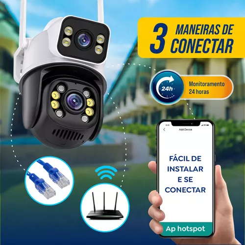( Leve 3 Pague 2 ) Câmera Segurança Dome 360 Prova D'agua Lente Dupla 3 unidades - Miniatura 5