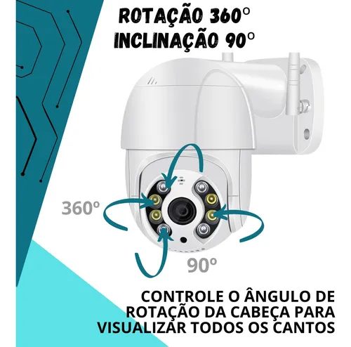 Nvr 8 Câmeras A8 Wifi Sem Fio 300m Hd Segurança C/ Sd 128gb - Miniatura 4