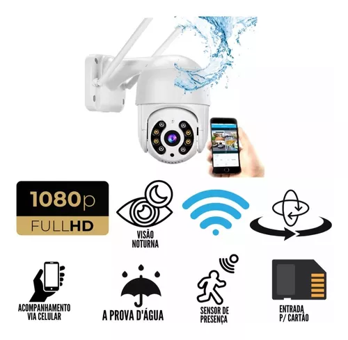 ( Leve 3 Pague 2 ) Câmera ip dome wi-fi Full HD externa Prova D'água 3 unidades + Cartão - Miniatura 6