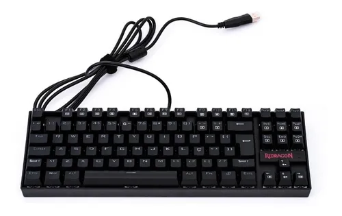 Teclado gamer Redragon Kumara QWERTY Outemu Black português Brasil cor preto com luz RGB - Miniatura 4