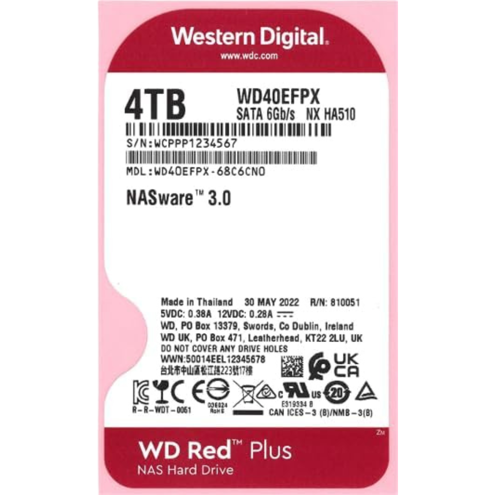 HDD WD RED PLUS 4 TB NAS PARA SERVIDOR 24X7 - WD40EFPX - Miniatura 8